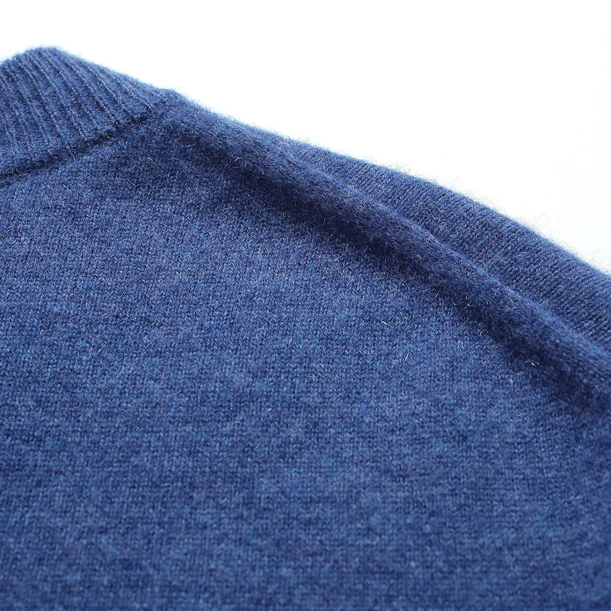 100% Cashmere Sweater with Ribbed Details