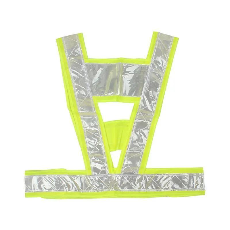 15 Pieces V-type Warp Knitted Vest reflective Vest Yellow Uniform