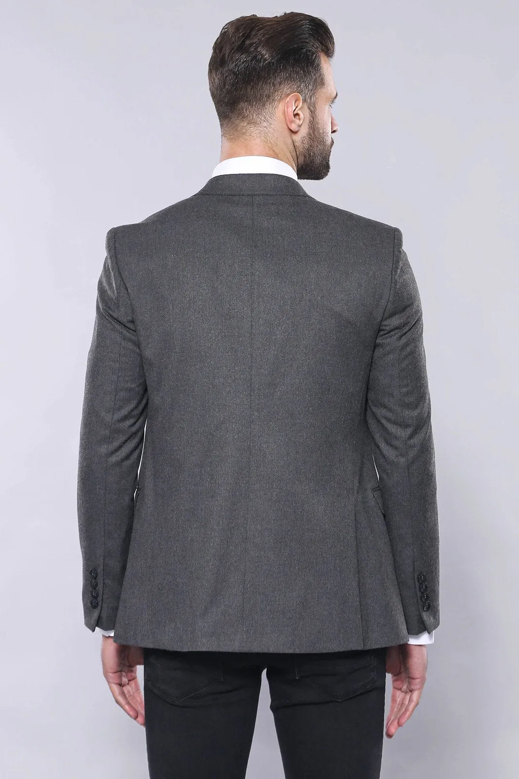 15434 Grey Vest and Blazer Set