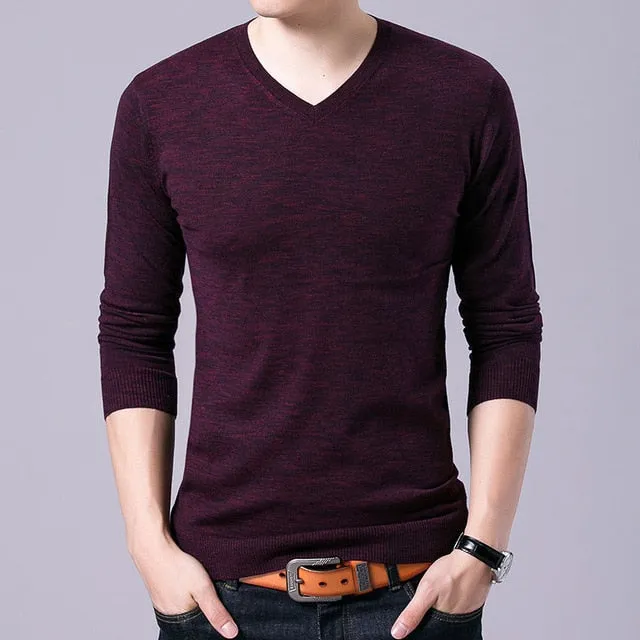 2020 Top Grade New Fashion Brand Sweater Mens Pullovers V Neck Slim