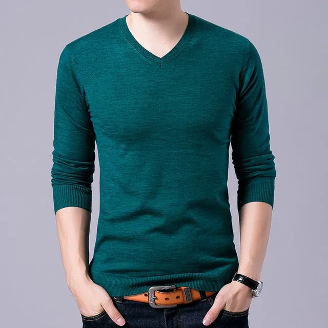 2020 Top Grade New Fashion Brand Sweater Mens Pullovers V Neck Slim