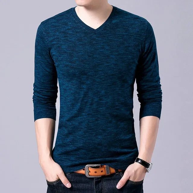 2020 Top Grade New Fashion Brand Sweater Mens Pullovers V Neck Slim