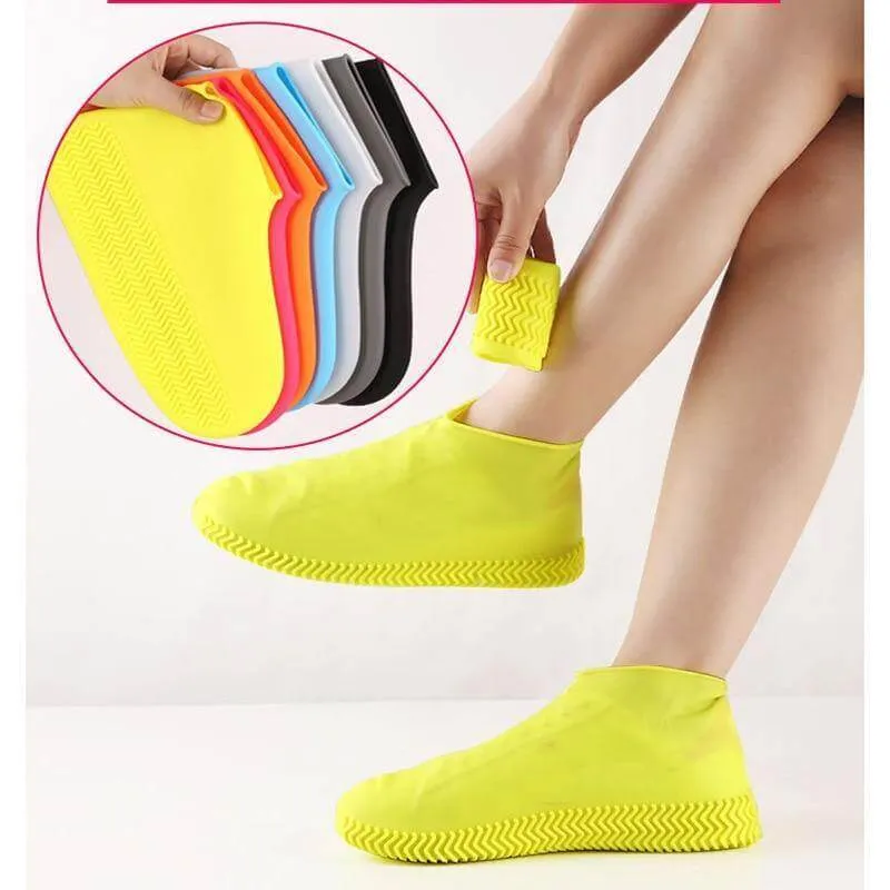 2pcs Waterproof Reusable Silicone Shoe Cover