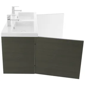 47 Inch Vanity Cabinet with Double Fitted Sink