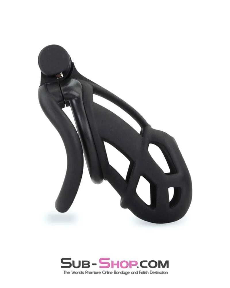 9097M      Chastity Games Locking Cock Cage, Long Length