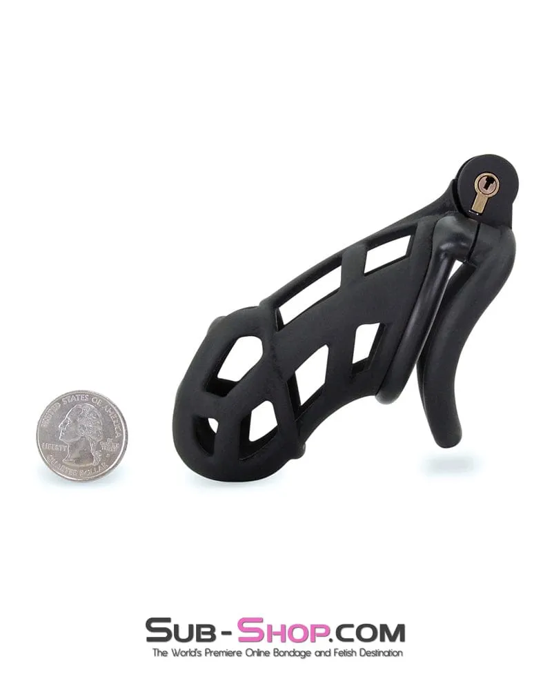 9103M      Chastity Games Locking Cock Cage, Extra Large Length