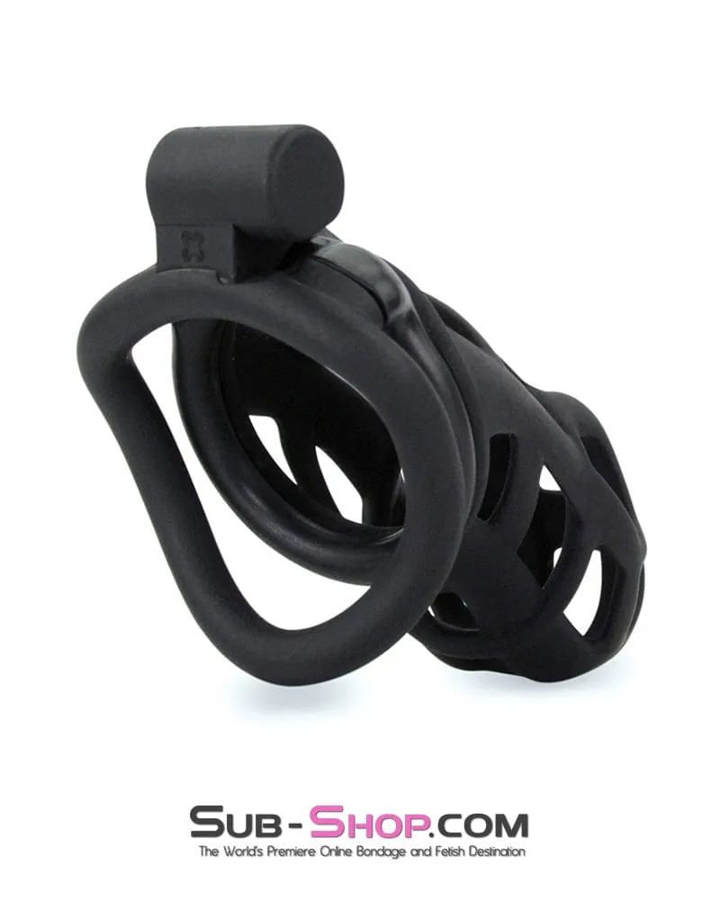 9103M      Chastity Games Locking Cock Cage, Extra Large Length