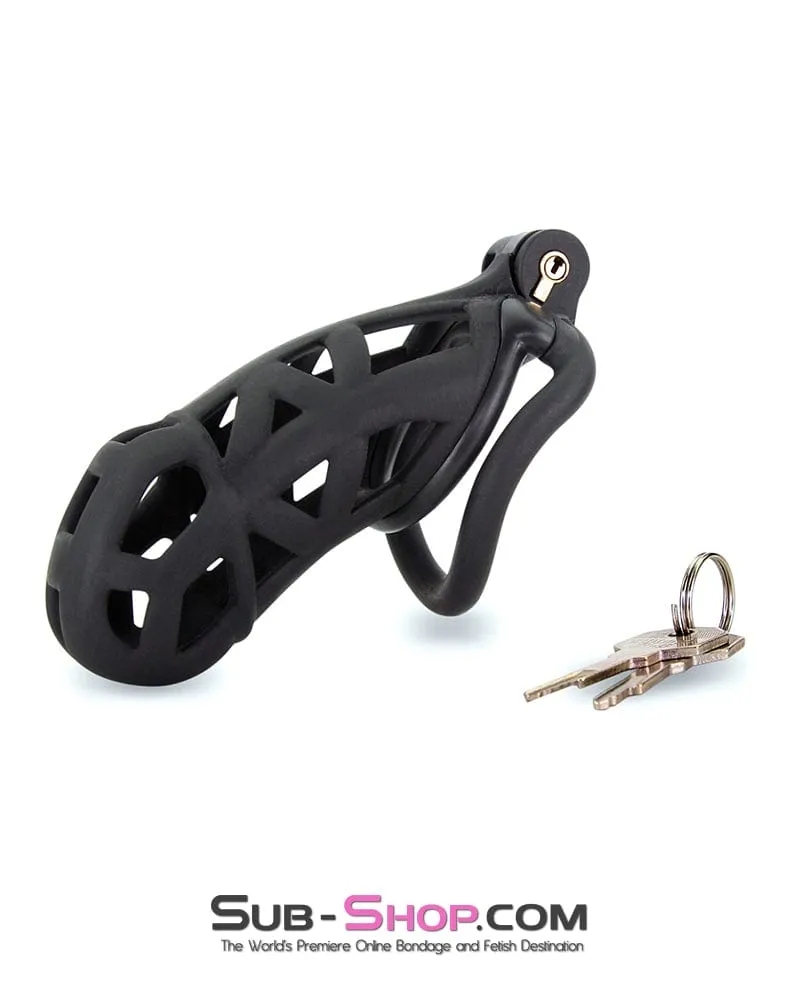 9343M      Chastity Games Locking Cock Cage, 2XL Length