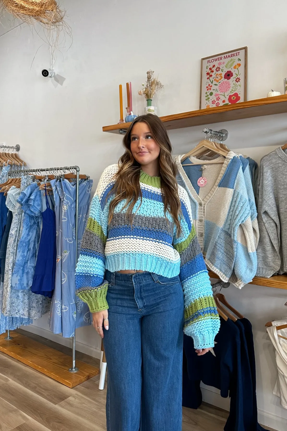 Abigail Striped Sweater in Blue