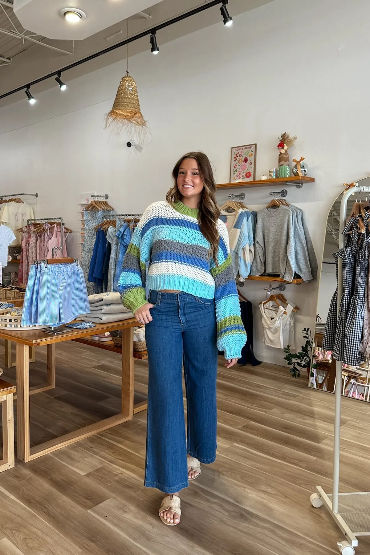 Abigail Striped Sweater in Blue