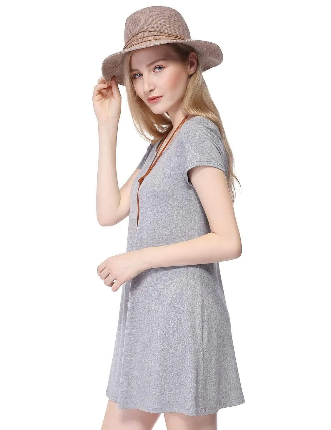 Alisa Pan Short Sleeve Casual T-Shirt Dress