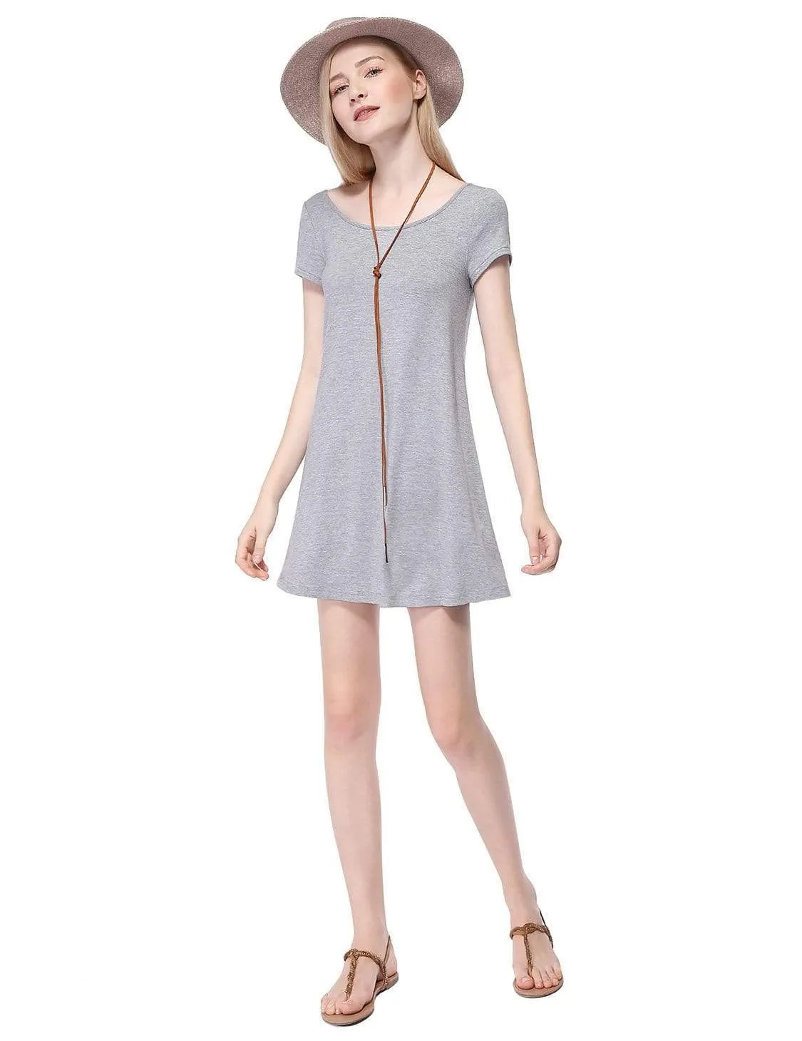 Alisa Pan Short Sleeve Casual T-Shirt Dress