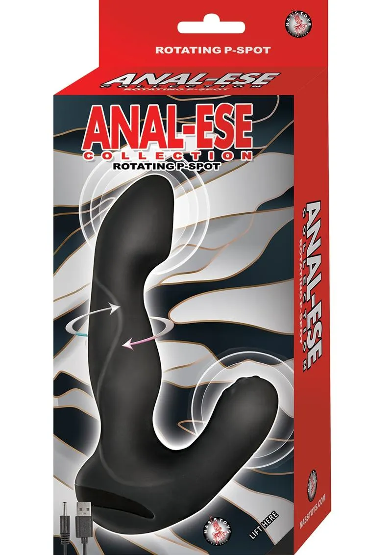 Anal-Ese Collection Rotating P-Spot Silicone Rechargeable Vibrator