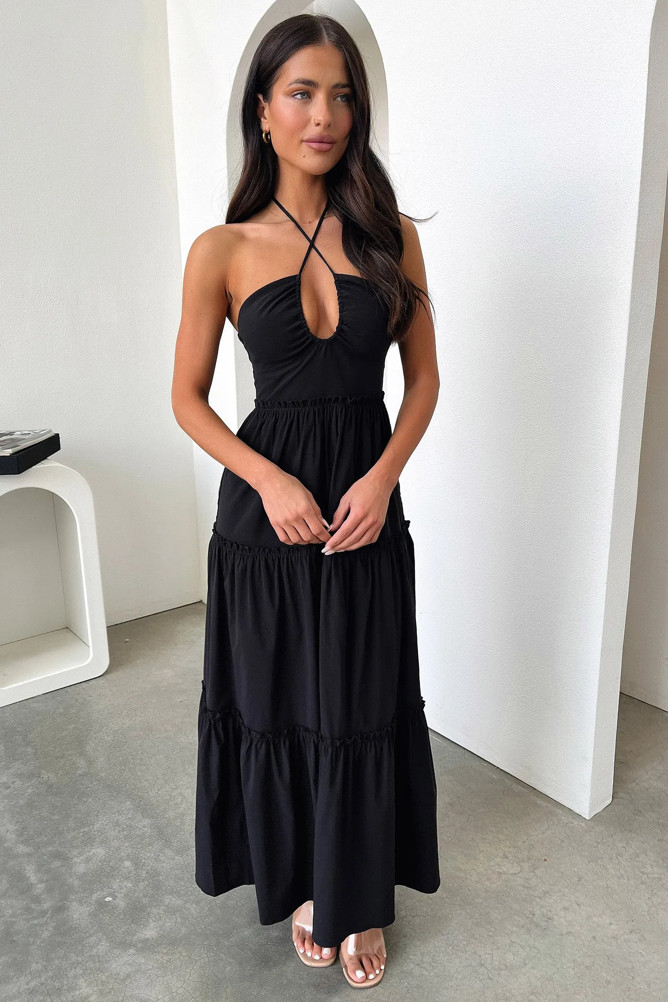 Audrina Maxi Dress - Black