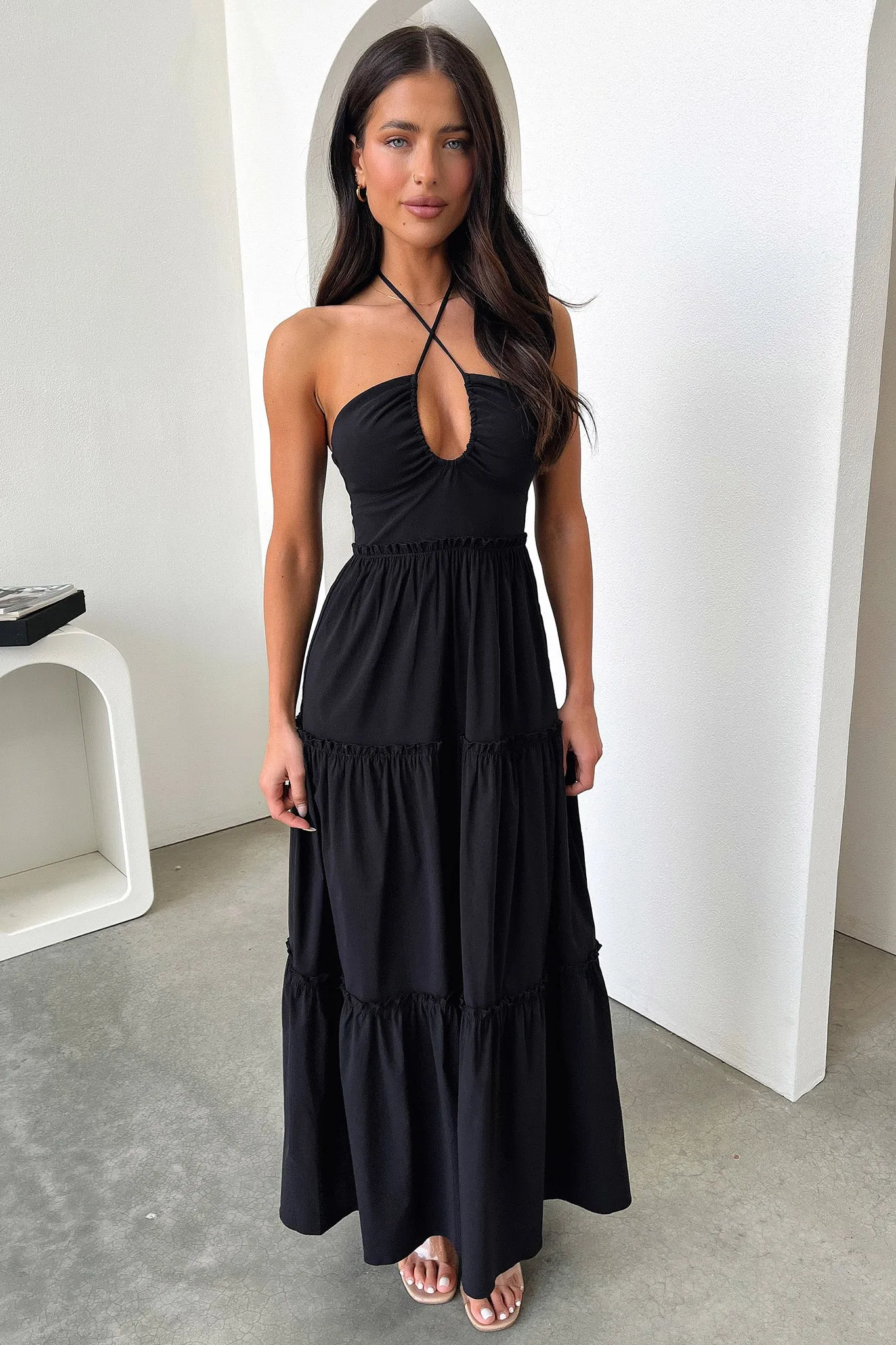 Audrina Maxi Dress - Black