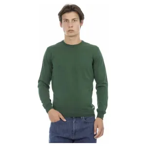 Baldinini Trend Green Cotton Men Sweater