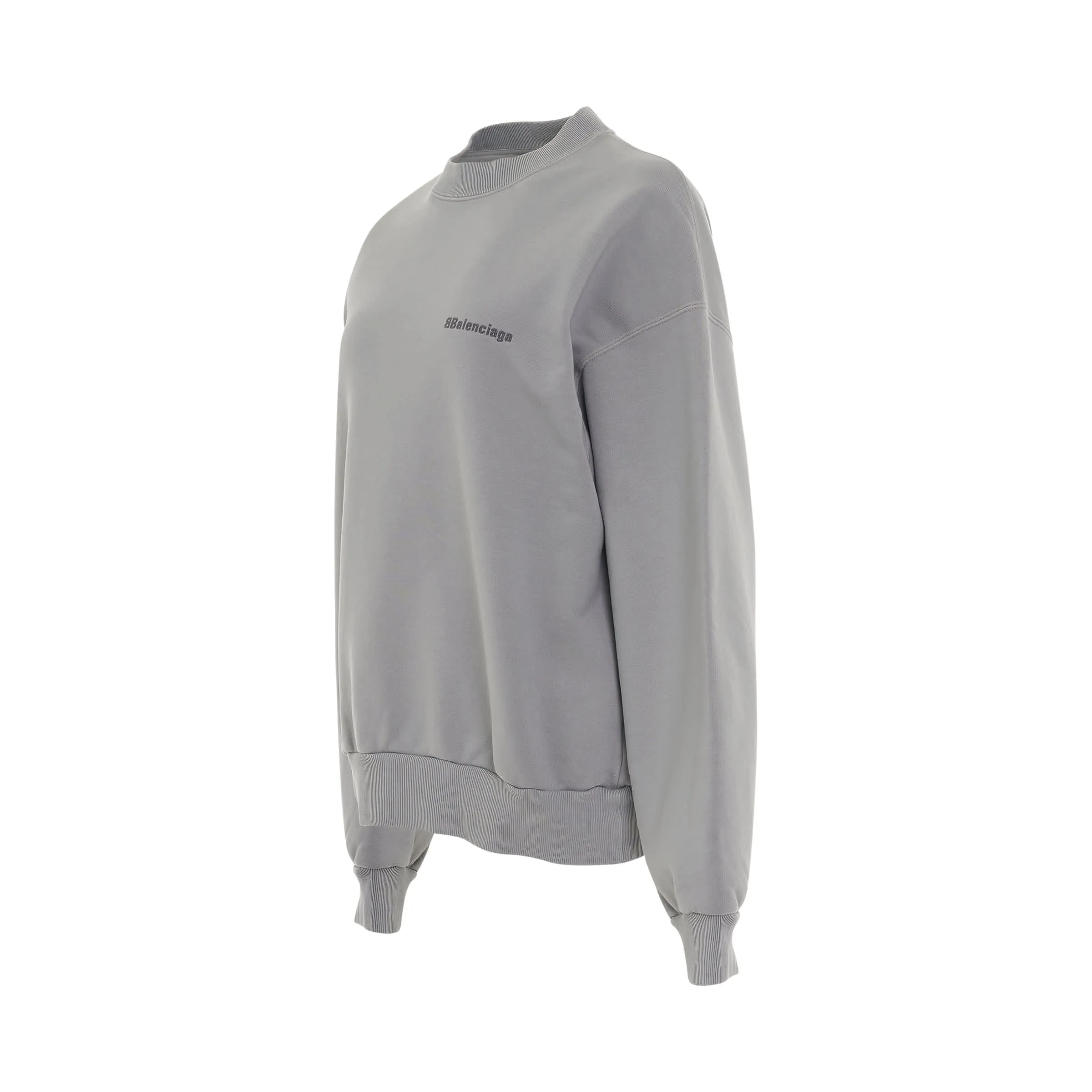 BB Corp Stonewash Regular Crewneck Sweater in Grey/Dark Grey