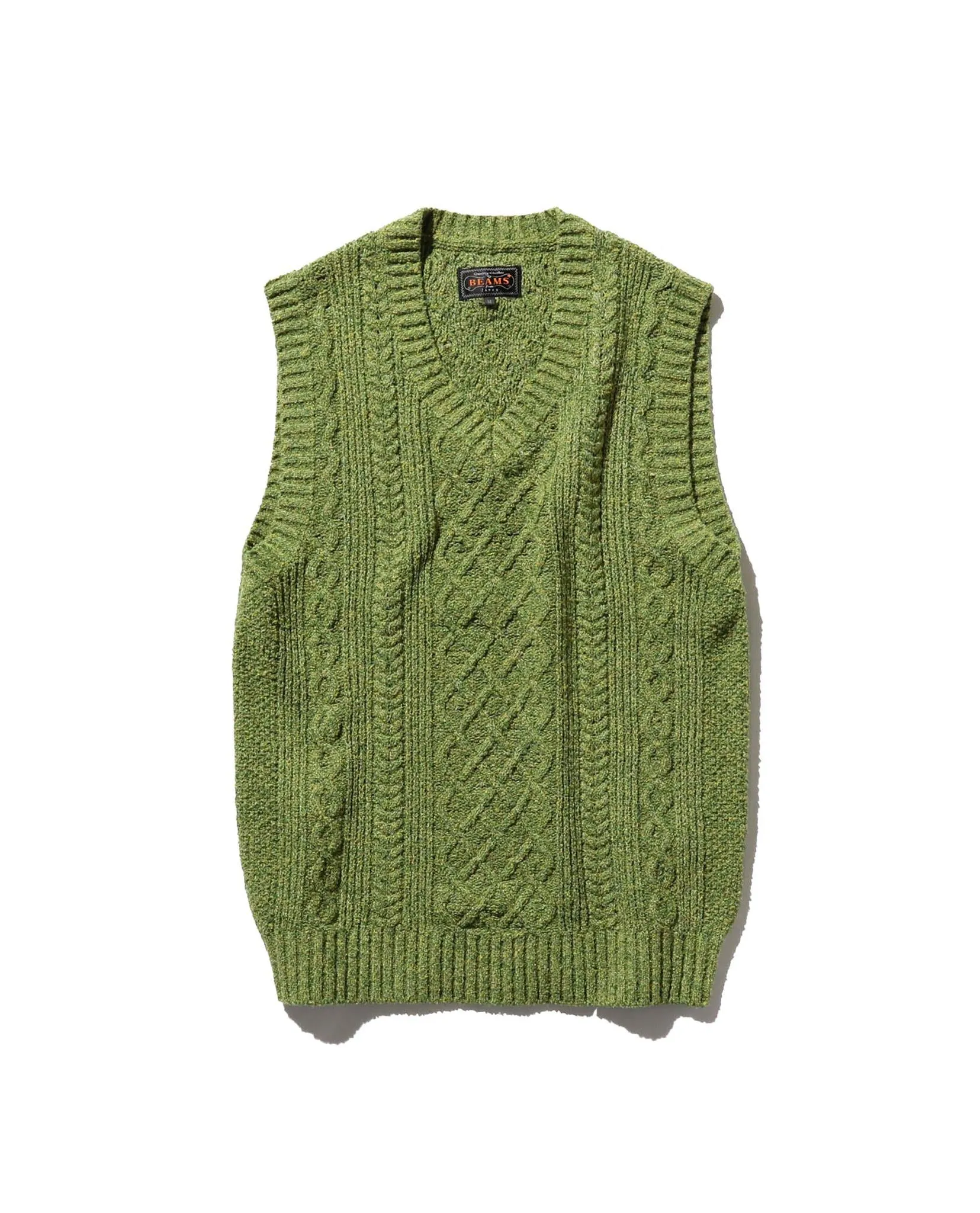 Beams Plus Cotton Linen Vest Alan Pattern