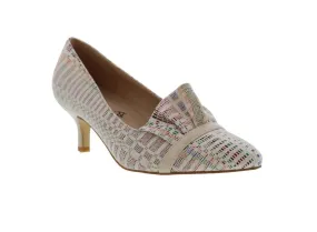 Bellini Banshee Women Dress Pump Shoe In White Multi Textile