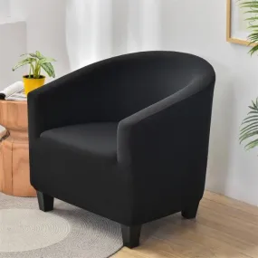 Black Barrel Chair Cover