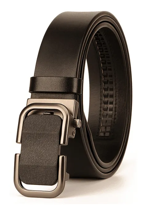 Black Leather Dress Belts (Three Variations)