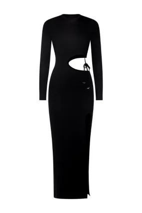 BLACK YALA 2.0 CUT-OUT LONG DRESS