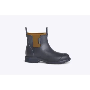 Bobbi Gumboot Enhanced Traction| Oxford Blue Tan