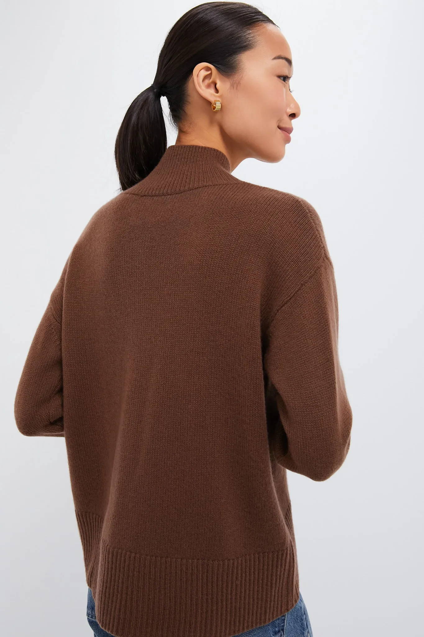 Brown Roll Neck Jumper