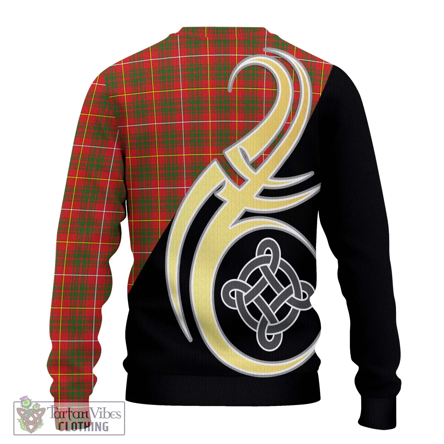 Bruce Modern Tartan Ugly Sweater with Family Crest and Celtic Symbol Style