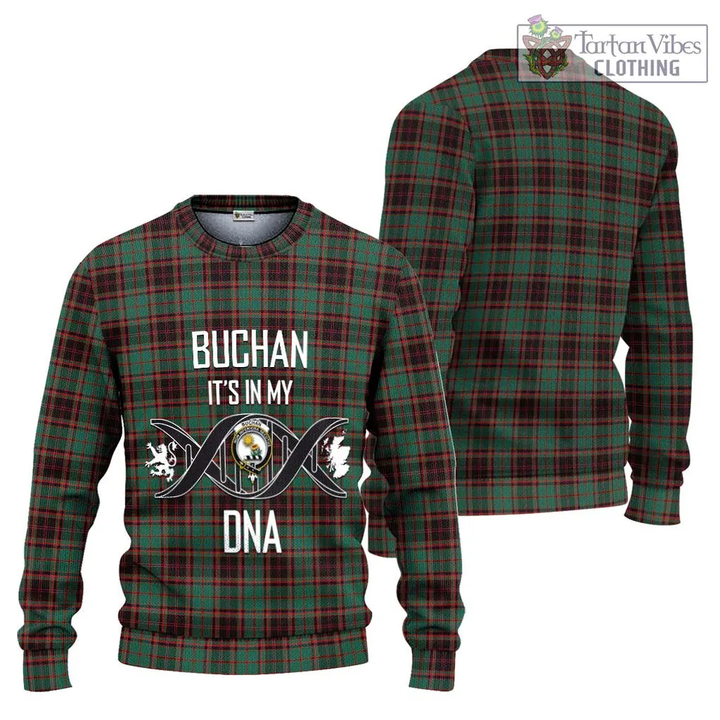 Buchan Ancient Tartan Ugly Sweater with Family Crest DNA In Me Style