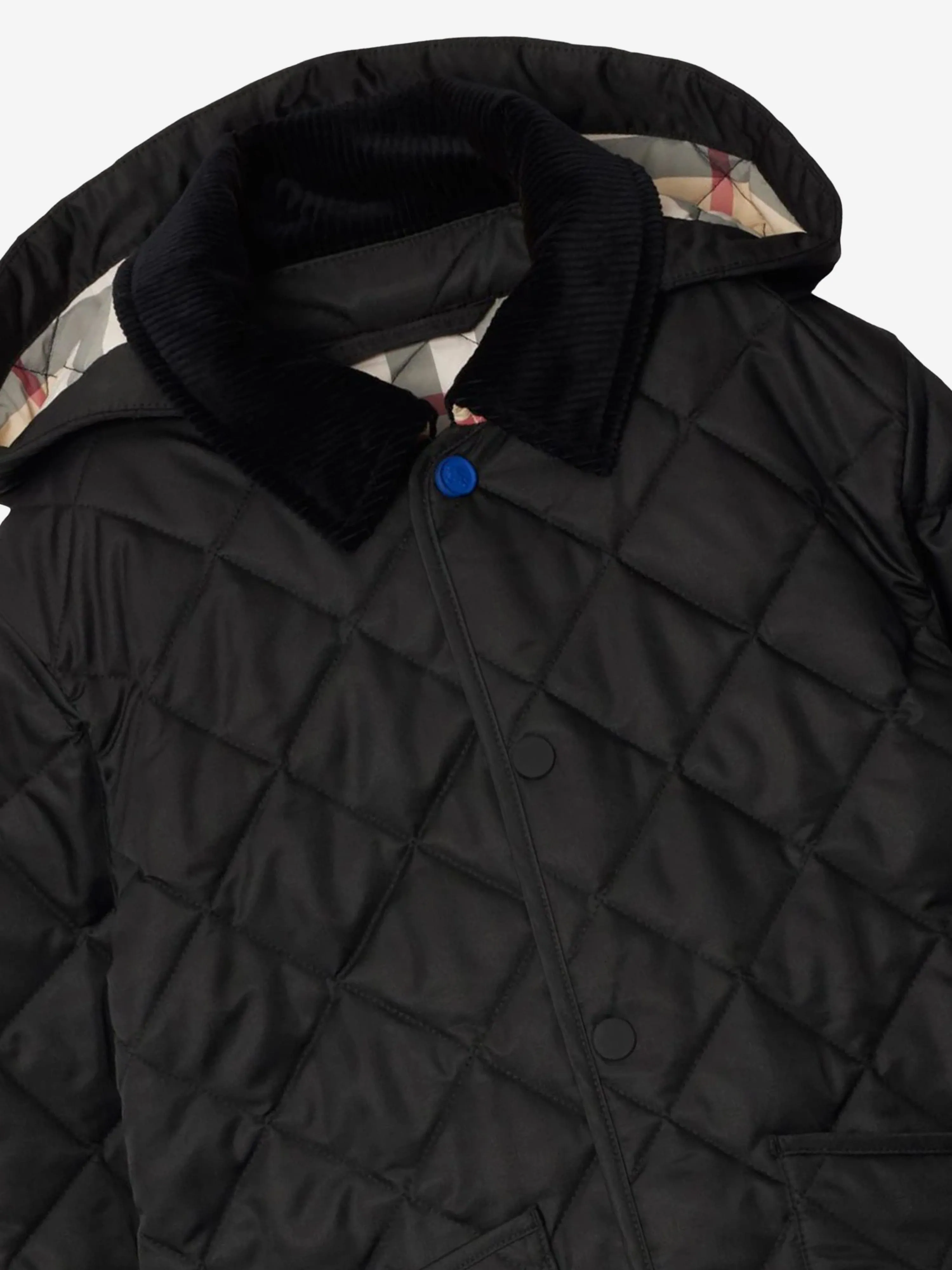 Burberry Boys Rowan Quilted Jacket in Black