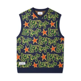 Butter Goods Star Knit Vest - Navy