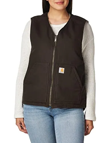 Carhartt 104394 Men's Relaxed Fit Washed Duck SherpaLined Vest