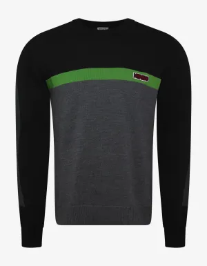 Colour Block Panel Logo Sweater