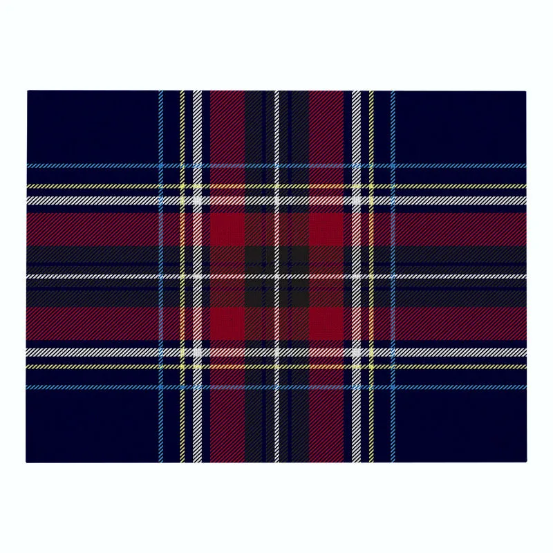 Cotton Plaid Christmas Placemats For Dining Table