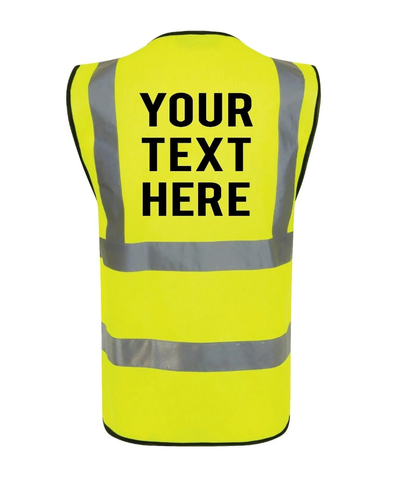 CUSTOM PRINTED HI VIZ HIGH VISIBILITY SAFETY WAISTCOAT