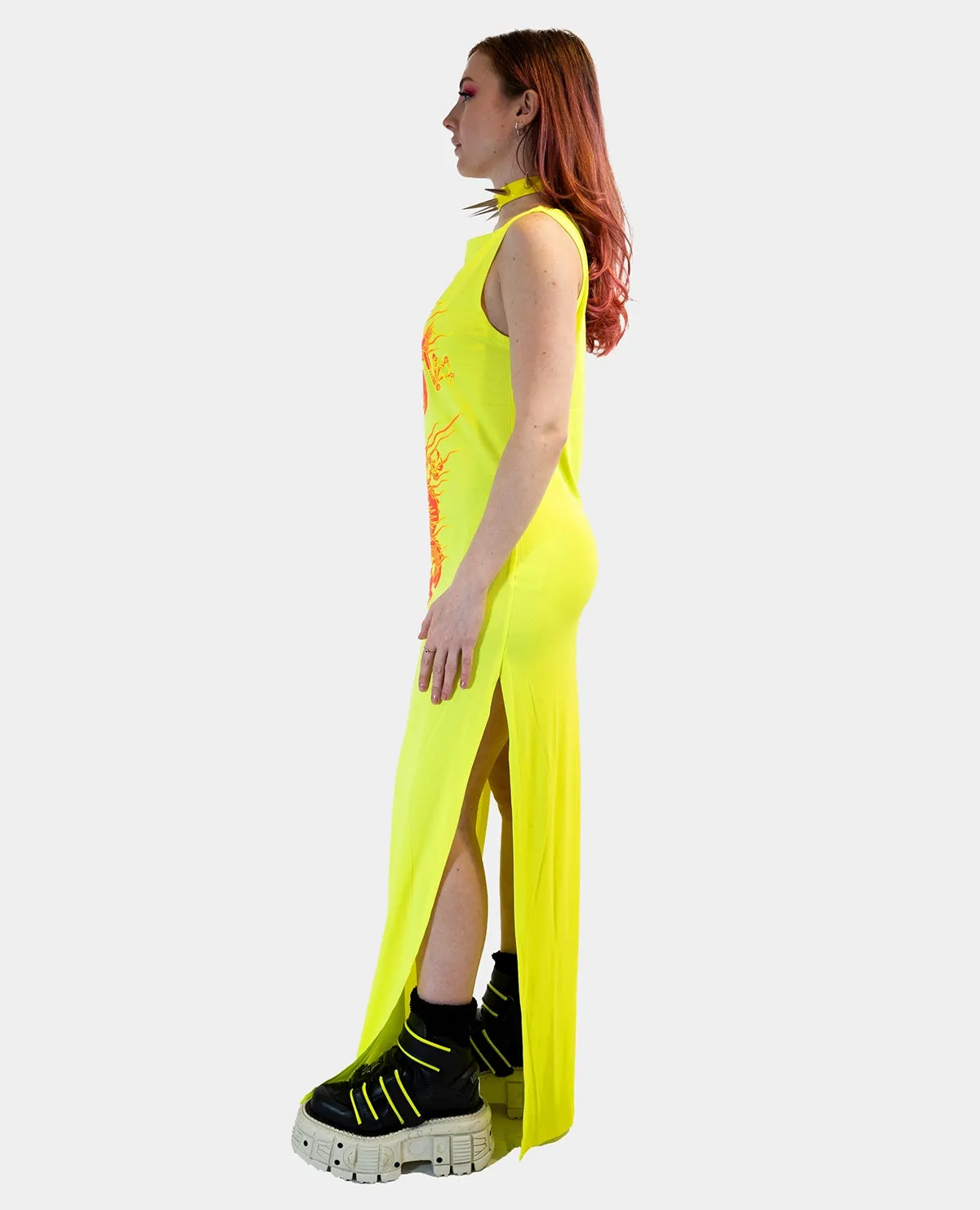 DRAGONITE LOOSE FIT DRESS FLUO / YELLOW