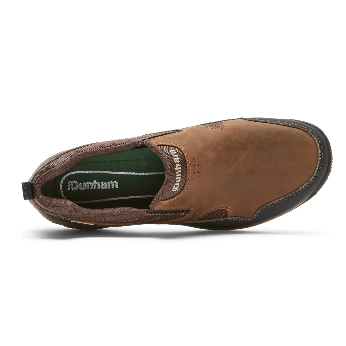 'Dunham' Men's Cloud Plus WP Slip On - Brown Leather