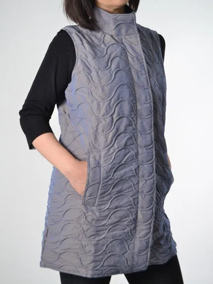 Elongated Vest Mycra Pac Vest - Gunmetal