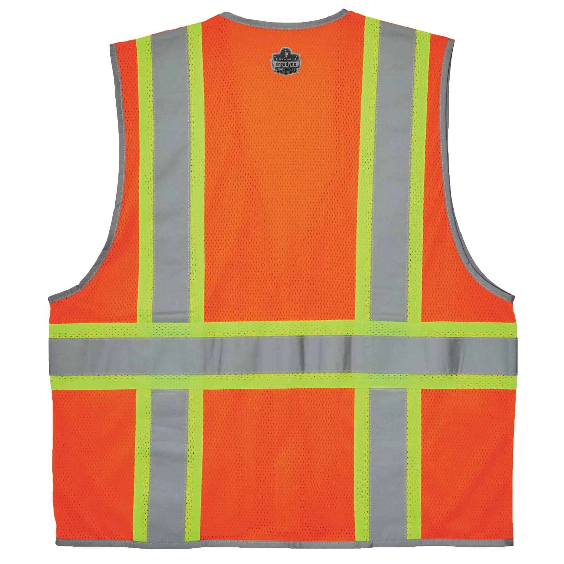 Ergodyne 24572 8246Z-S S Orange Class 2 Two-Tone Mesh Vest - Single Size