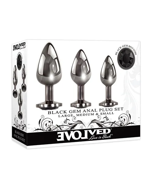 Evolved Black Gem Anal Plug Set