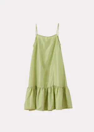 Grape Slip Dress in Almond Green