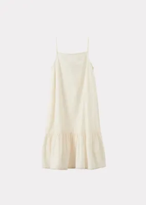 Grape Slip Dress in Off White