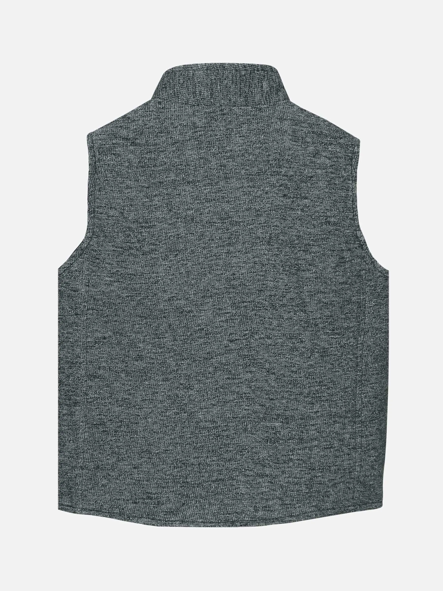 Grey Quilted Casual Sleeveless Vest