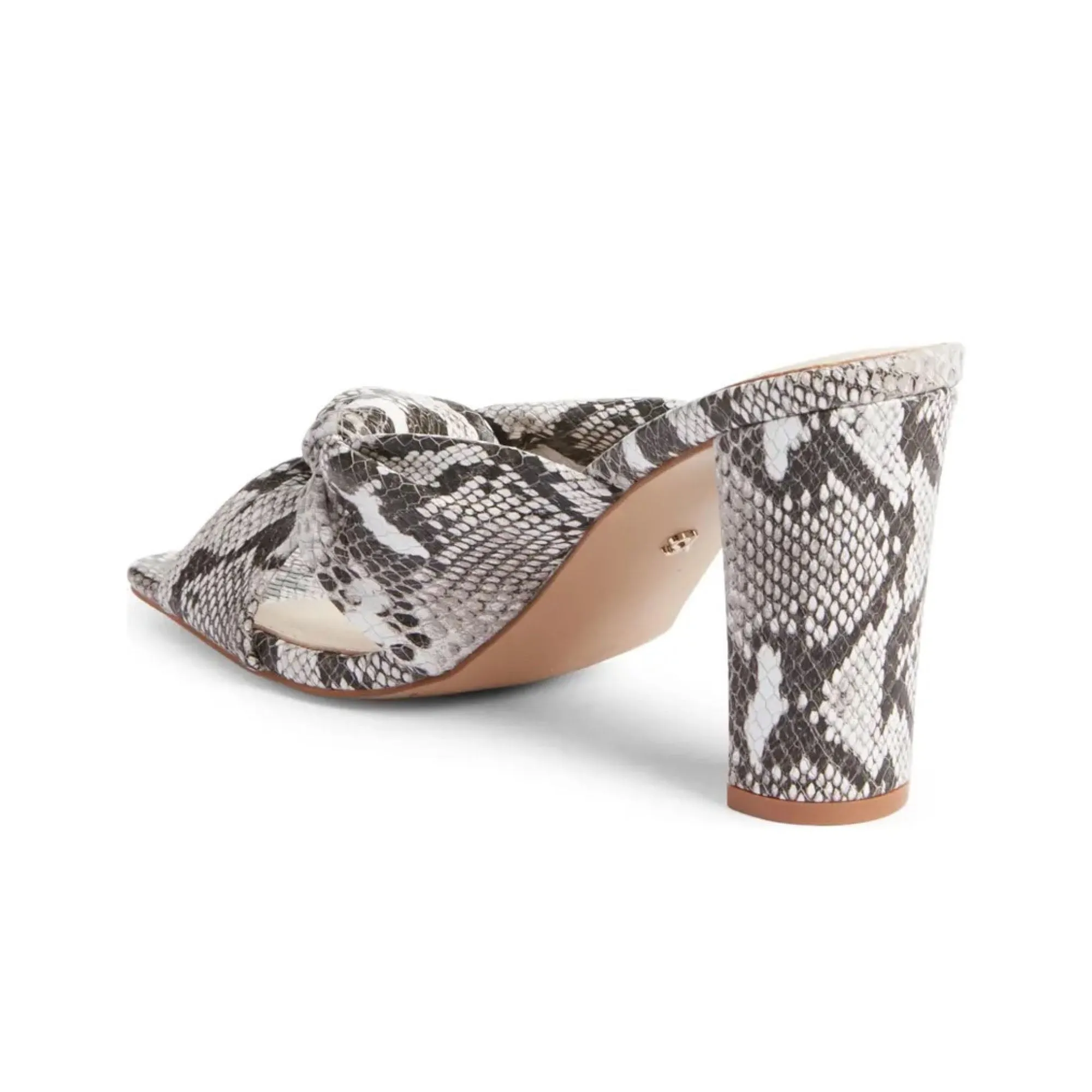 Hazel Dress Sandal in Natural Snake Leather