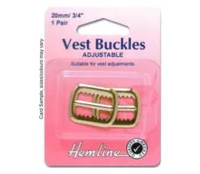 Hemline Vest Buckles - Nickle 20MM