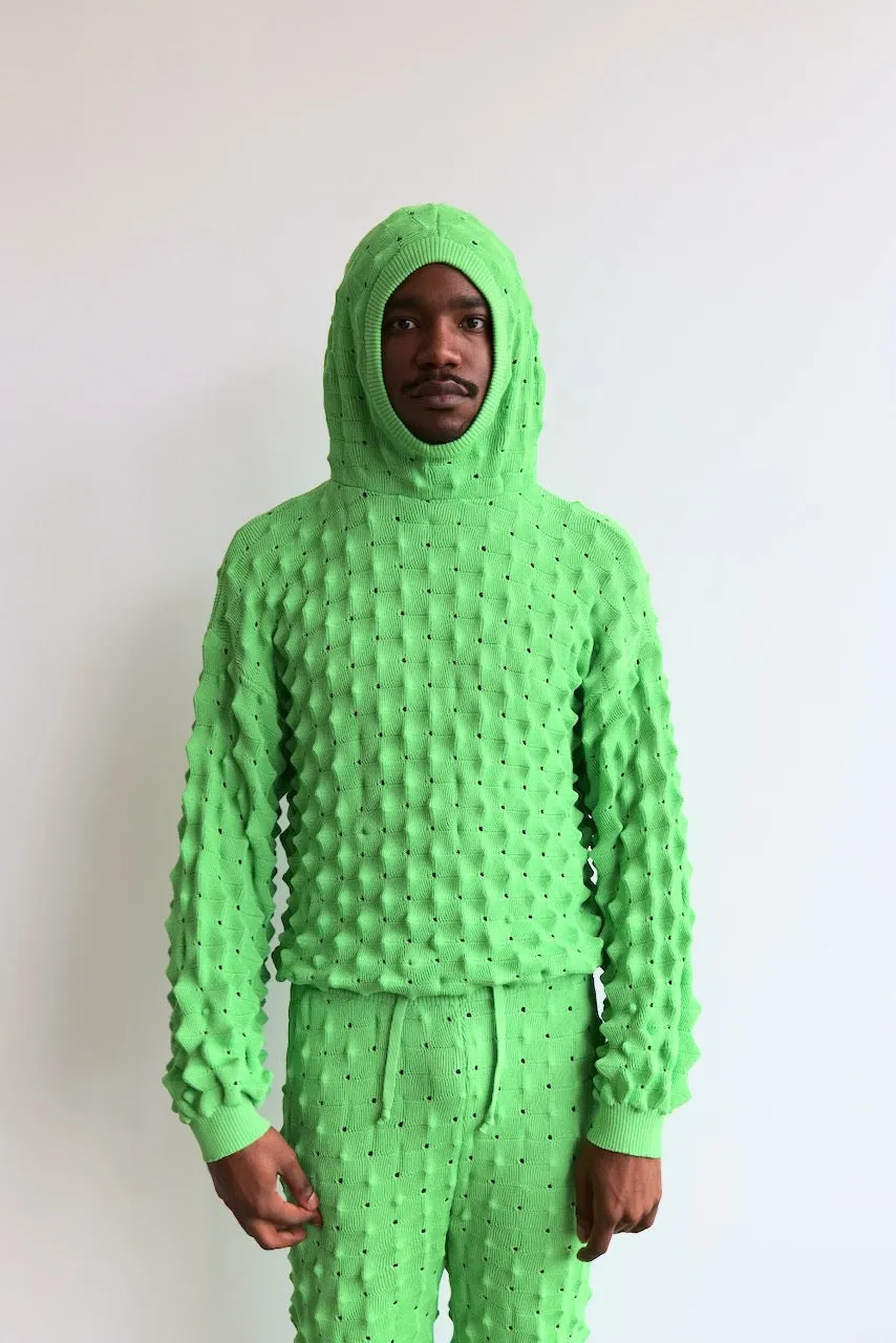 Henrik Vibskov SPIKE HOODIE GREEN