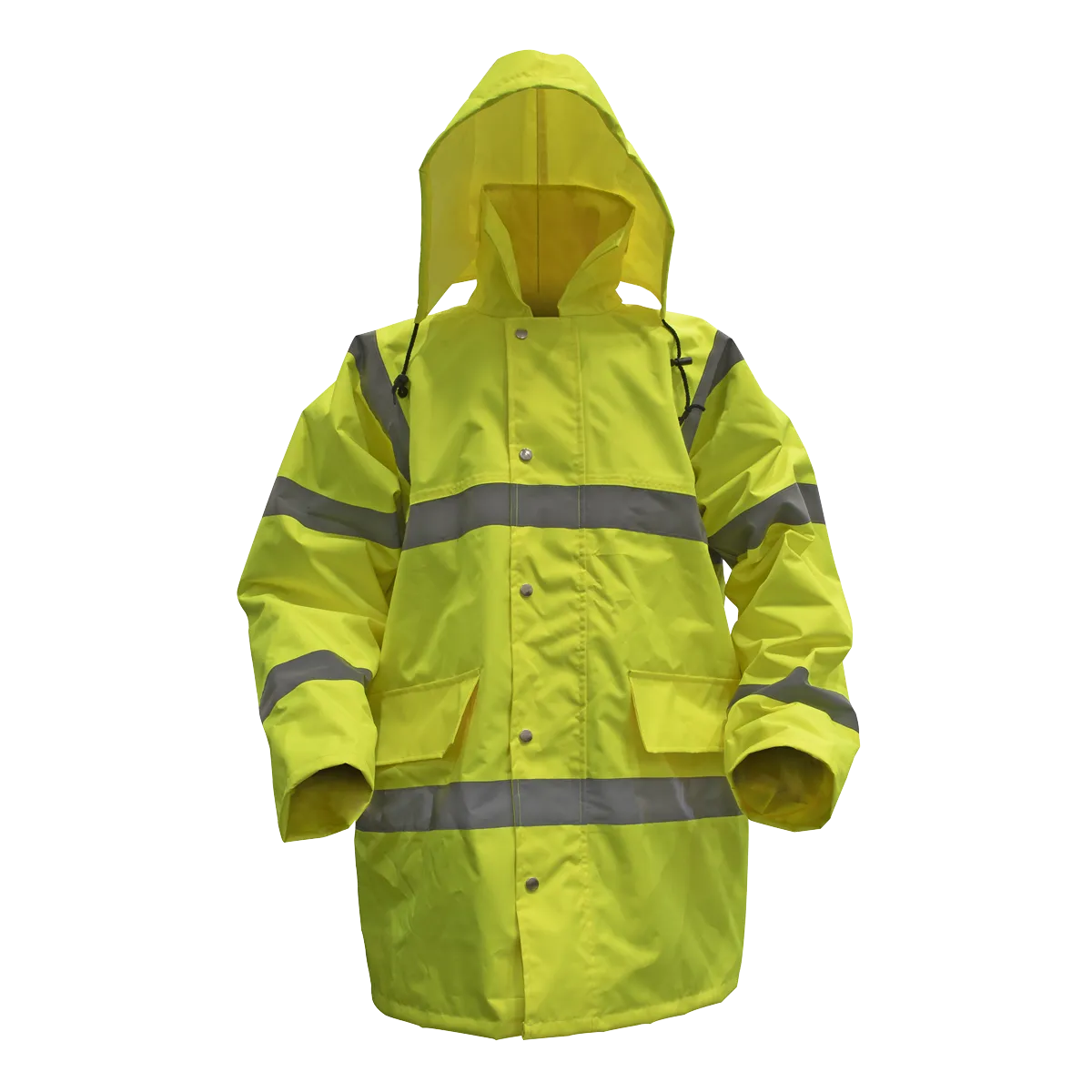 Hi-Vis Yellow Motorway Jacket with Quilted Lining - X-Large