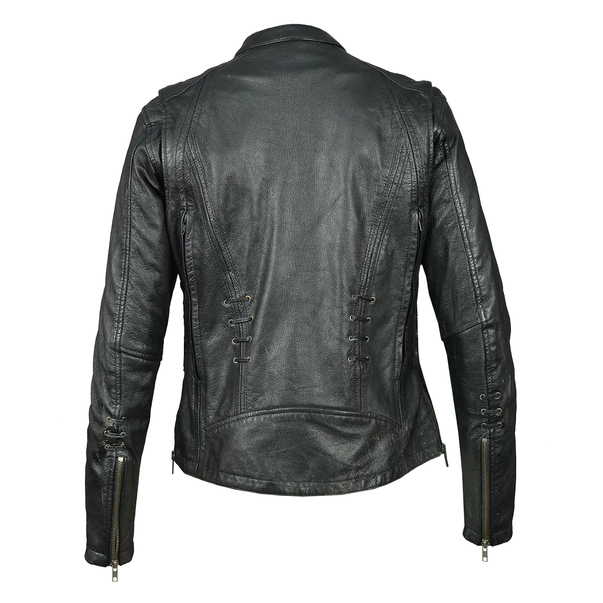 HML638B Ladies Lightweight Goat Skin Leather Jacket