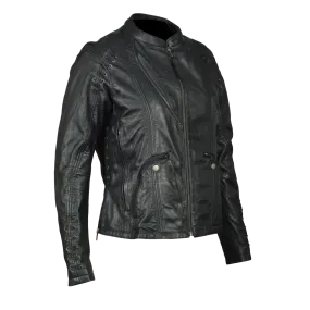 HML638B Ladies Lightweight Goat Skin Leather Jacket